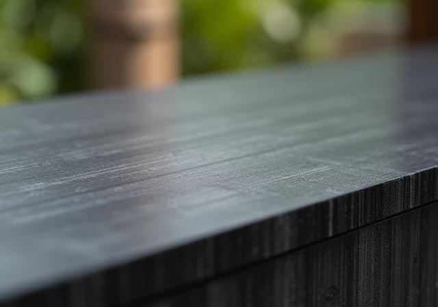 Färgmönster av högtryckslaminat (HPL) som används i utekök, nära yta